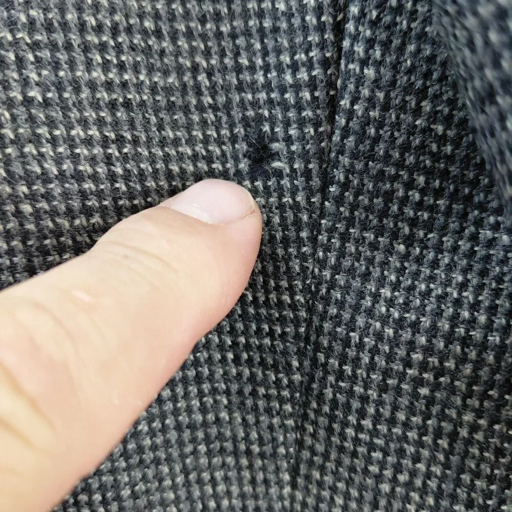 Ralph Lauren LRL Blazer Sport Coat Mens Size 40S Gray 100% Lambswool Suit Jacket